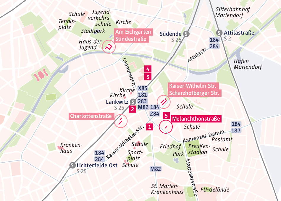 Karte_Melanchthon Detail Standorte Karte Melanchthonstraße